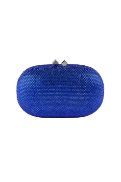 Clutch swarovski blu