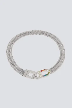 Collana con finiture argento