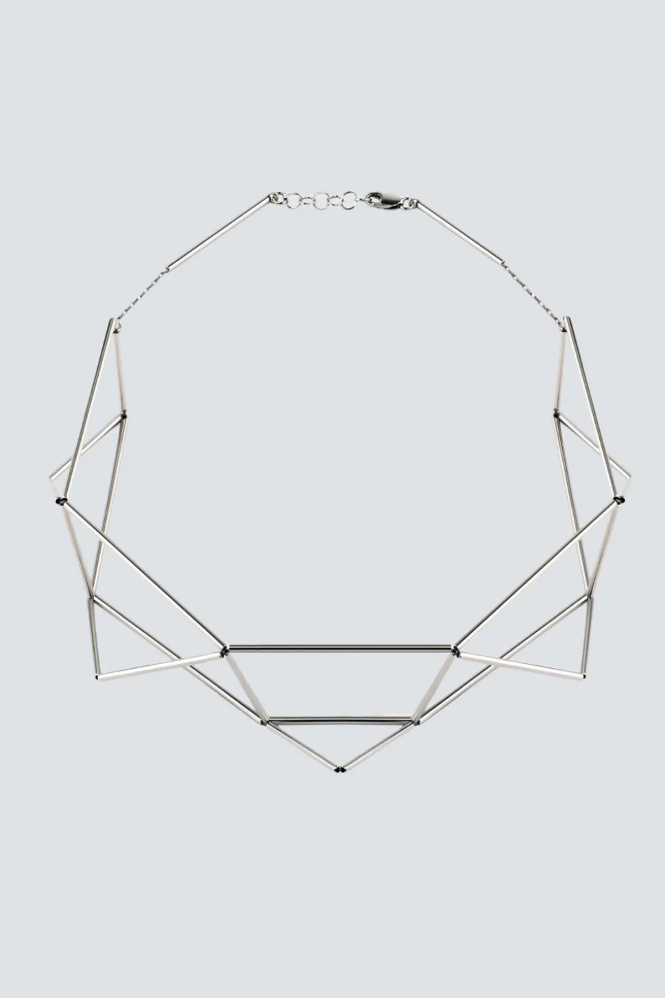 Collana rodiata a forma di origami
