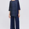 Completo blu paillettes