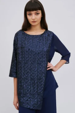 Completo blu paillettes