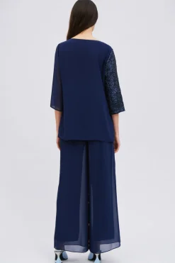 Completo blu paillettes
