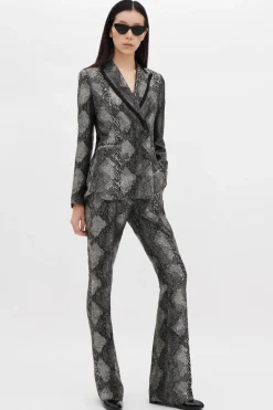 Completo giacca e pantalone con motivo pitonato