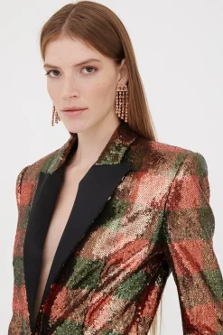 Completo in paillettes scozzese