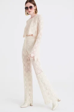 Completo top e pantalone in pizzo