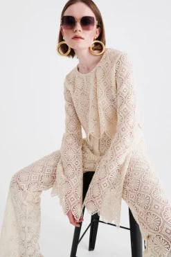 Completo top e pantalone in pizzo