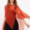 Copri abito in chiffon ruggine