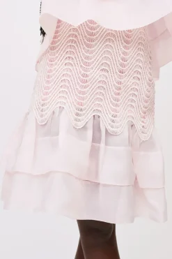 Gonna in organza rosa
