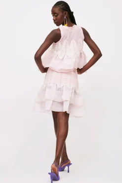 Gonna in organza rosa