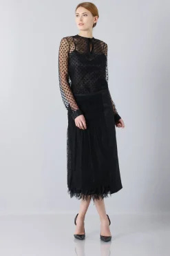 Gonna longuette in tulle