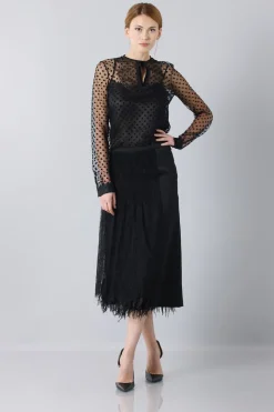 Gonna longuette in tulle