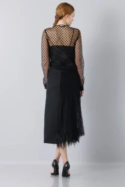 Gonna longuette in tulle