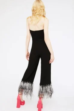 Jumpsuit con piume