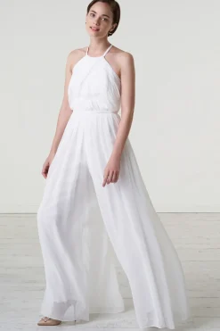 Jumpsuit con scollo americano