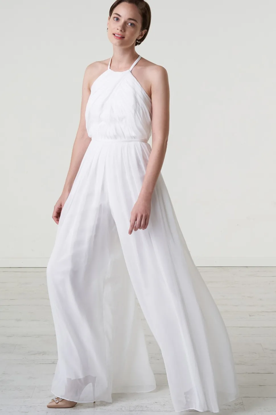 Jumpsuit con scollo americano