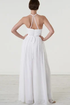 Jumpsuit con scollo americano