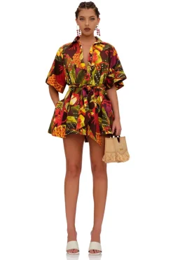 Jumpsuit corta stampata