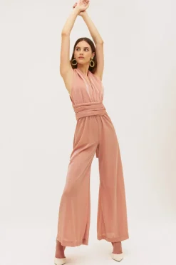 Jumpsuit lurex rosa