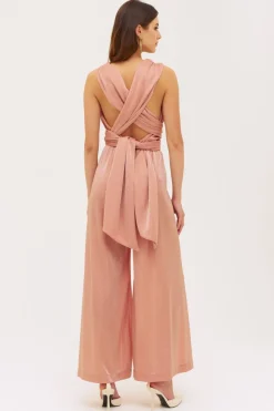 Jumpsuit lurex rosa