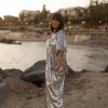 Jumpsuit paillettes argento