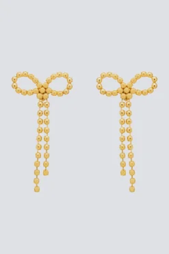 Maxi orecchini in ottone con finitura in oro giallo