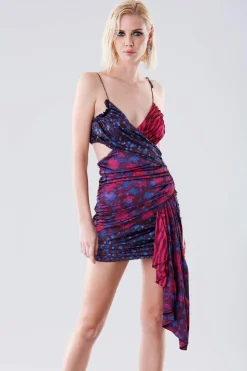 Mini dress con fantasia floreale