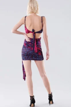 Mini dress con fantasia floreale