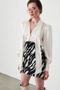 Minigonna in stampa zebra
