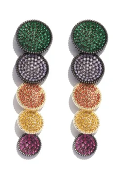 Orecchini cerchio multicolori