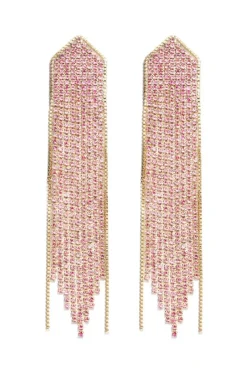 Orecchini pendenti rosa