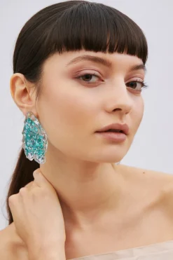 Orecchini resina verdi
