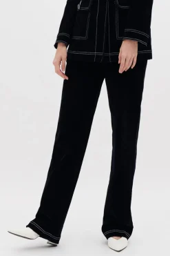 Pantaloni in denim flock