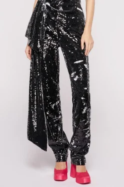 Pantaloni in paillettes blu