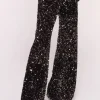 Pantaloni in velluto glitter