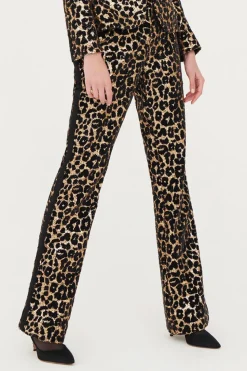 Pantaloni smoking leopardati