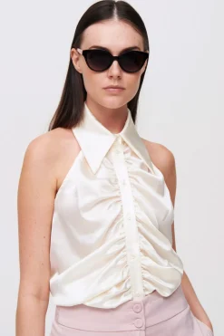 Top camicia bianco