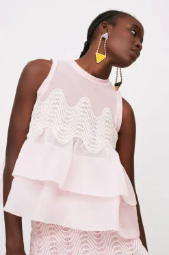 Top e gonna in organza