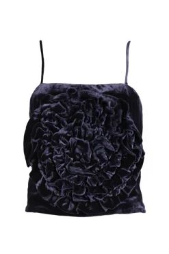 Top fiore velluto