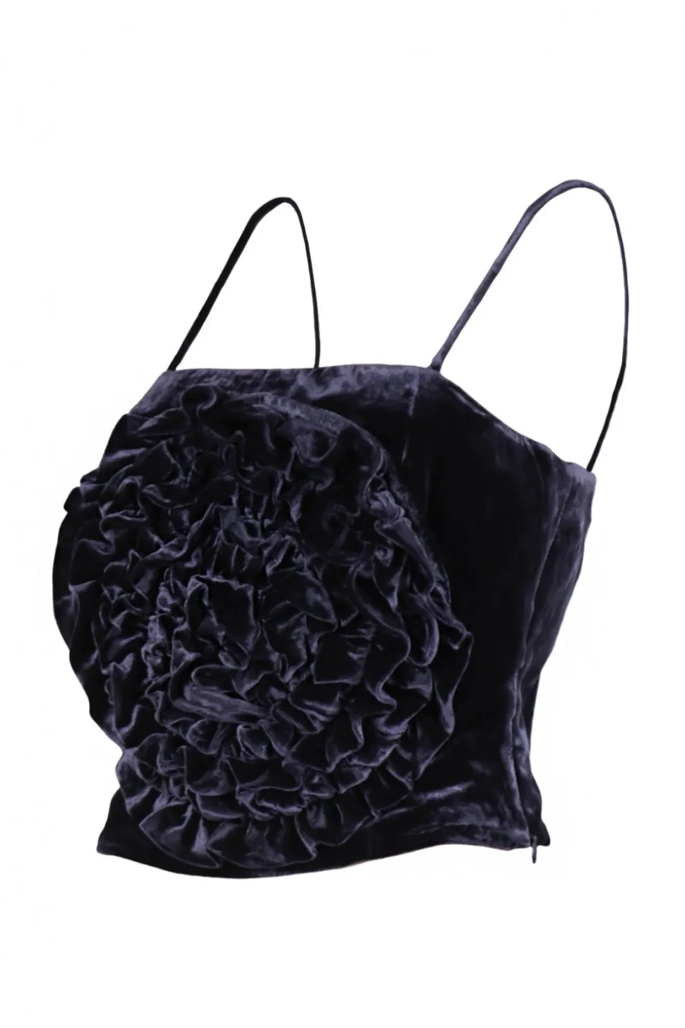 Top fiore velluto