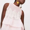 Top in organza rosa