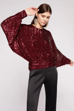 Top in paillettes