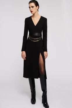 Tubino nero con spacco